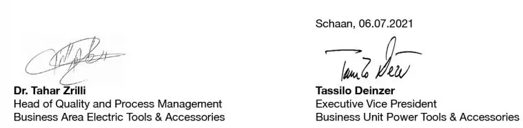 HILTI GPB 6X-A22 Cordless Burnshier Instruction Manual - Signature