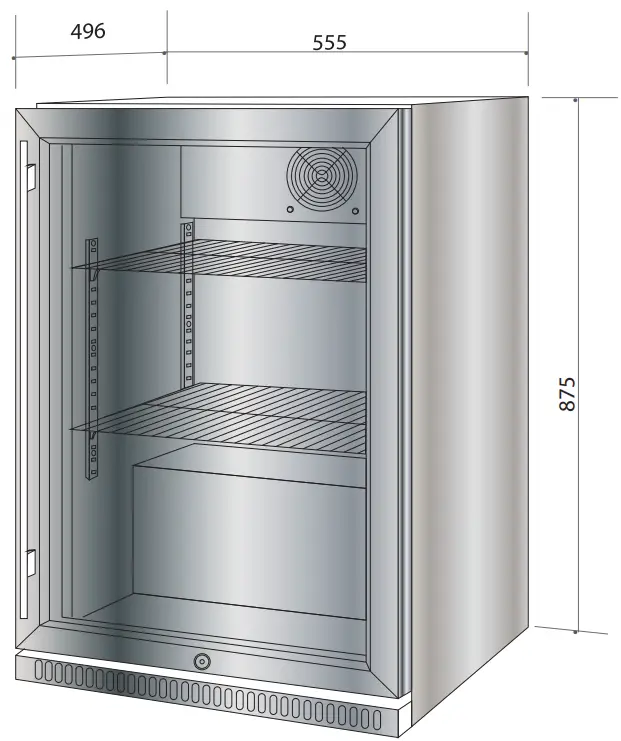 ARTUSI AOF1B Single Door Sheltered Outdoor Refrigerator fig 3