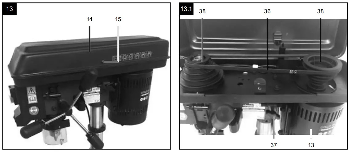 scheppach DP16SL Bench Drill with Cross Line Laser - Fig 7