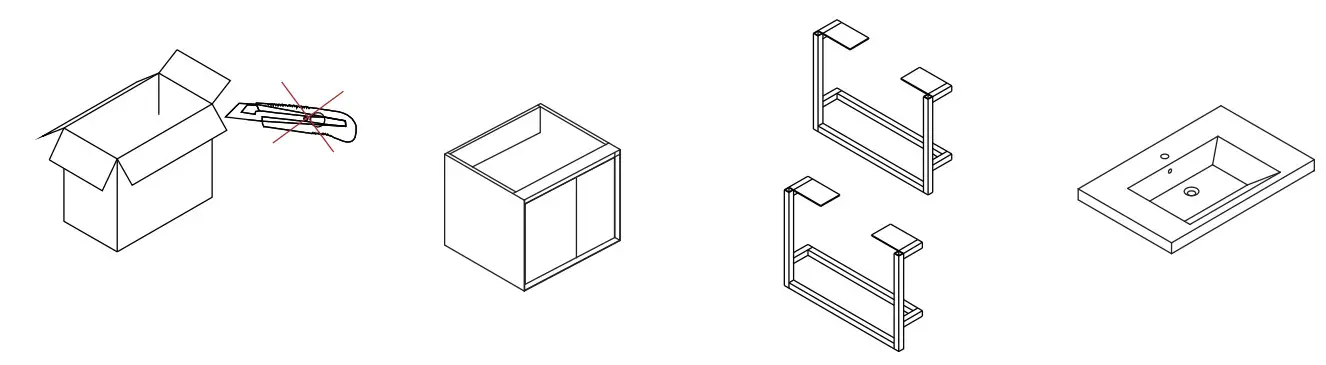 SwissMadison Marseille Vanity 24- Sink from Box