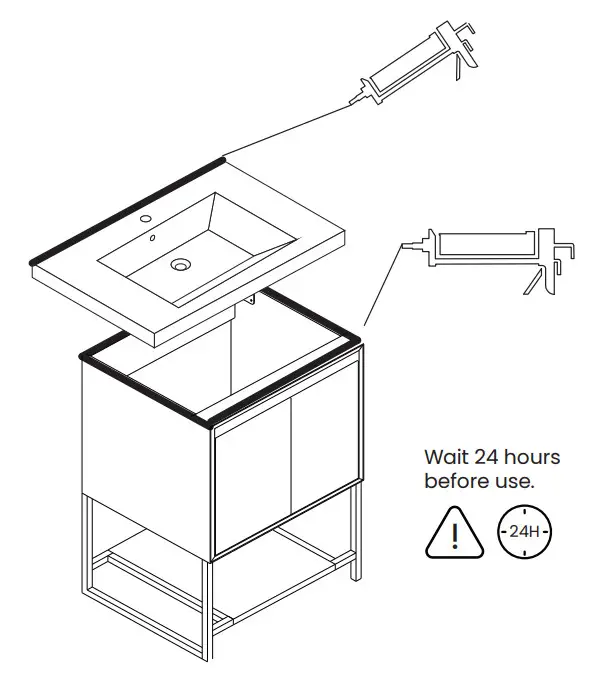 SwissMadison Marseille Vanity 24- Top Installation