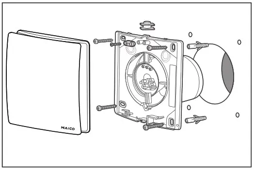 MAICO AWB Series Small Room Ventilation - INSTALLATION 1
