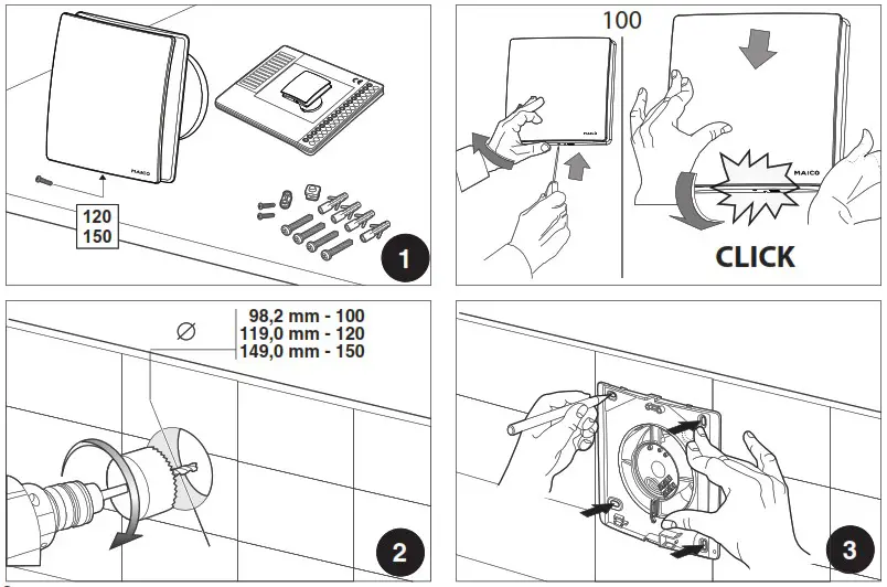 MAICO AWB Series Small Room Ventilation - INSTALLATION 2