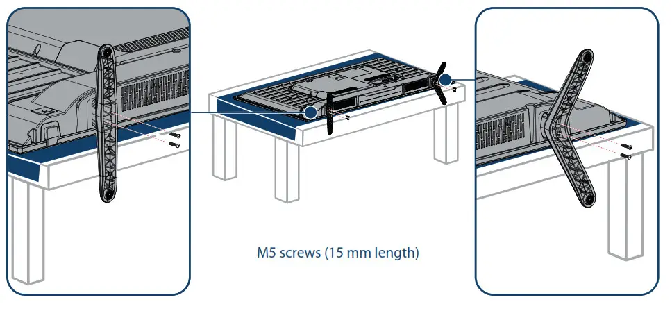 M5 screws (15 mm length)