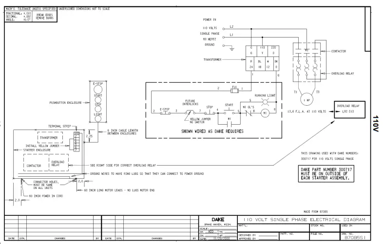 Work-A-Matic Bandsaw Electrical Diagrams