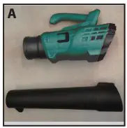 ALDI 709610 20V LI ION Cordless Blower Skin - Assembly 1