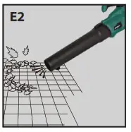 ALDI 709610 20V LI ION Cordless Blower Skin - Operation 3