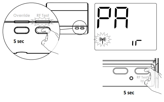 NEOMITIS RTE0RFA Wireless Digital Room Thermostat and Receiver - Fig 17