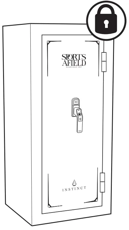SPORTS AFIELD SA5520INS-BIO Instinct 18-Gun Fireproof Biometric Gun Safe - Fig 13