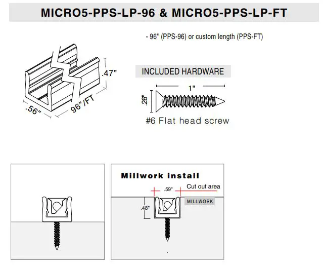 Q-TRAN ANYBEND Q-CAP Flexible Fixtures - LOW PROFILE PVC MOUNT CHANNEL