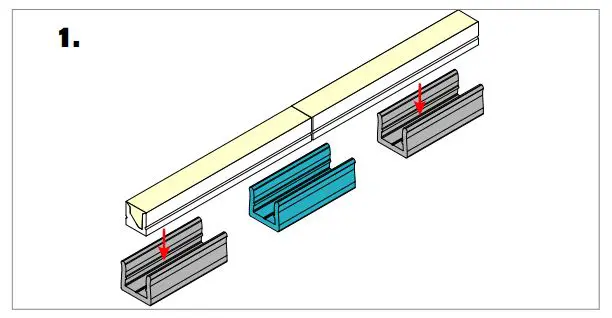 Q-TRAN ANYBEND Q-CAP Flexible Fixtures - Snap in 2 channel 2