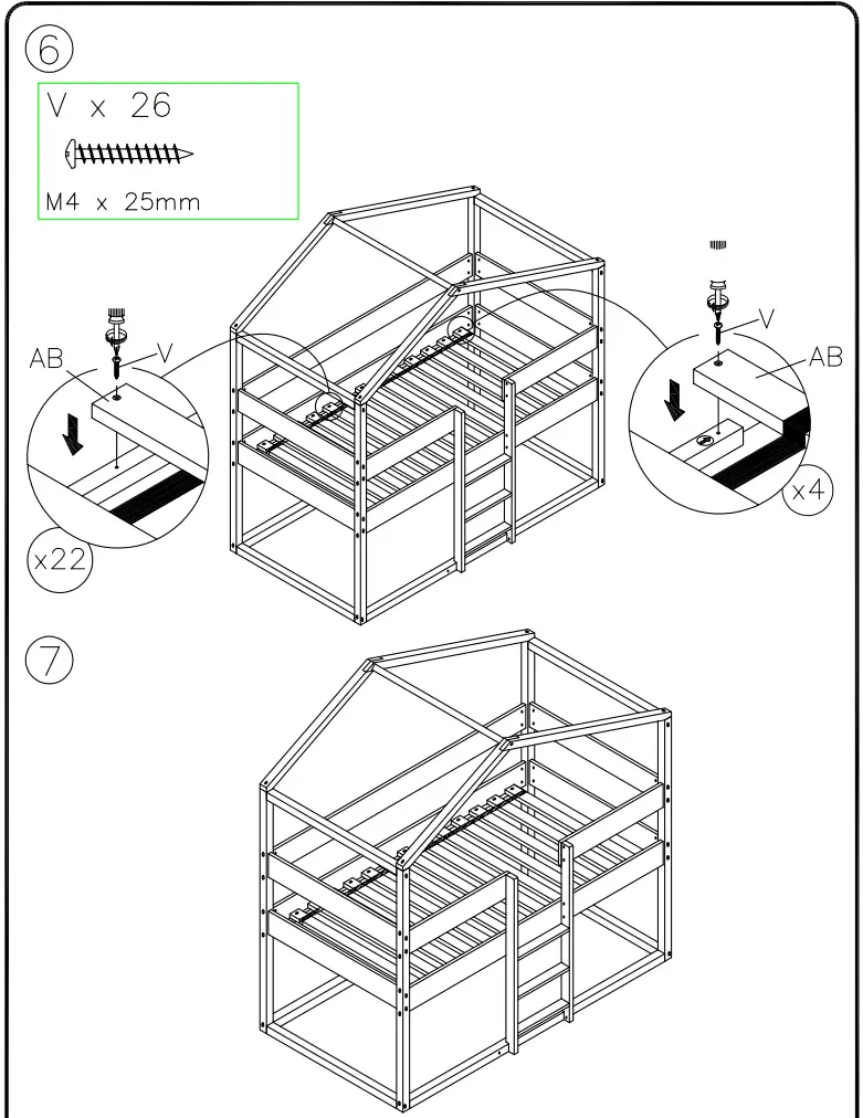 ASHLEY B082-156F Twin over Twin House Loft Bed - fig 9
