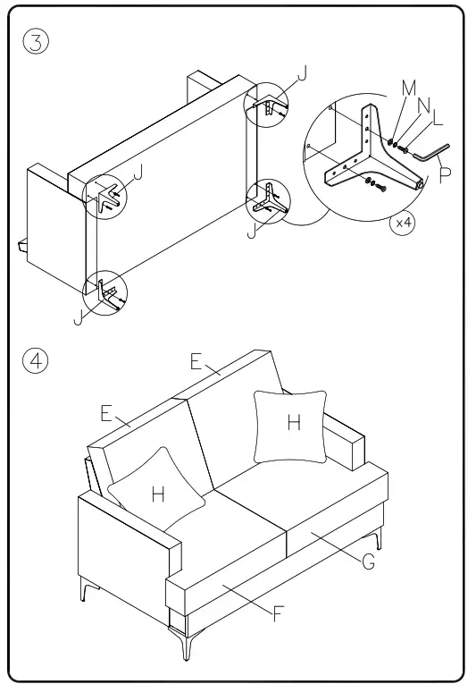 ASHLEY 8260435 Arcola RTA Loveseat - 3