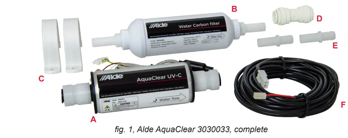 Alde 3030033 AquaClear UV Water Filtration System - Fig 1