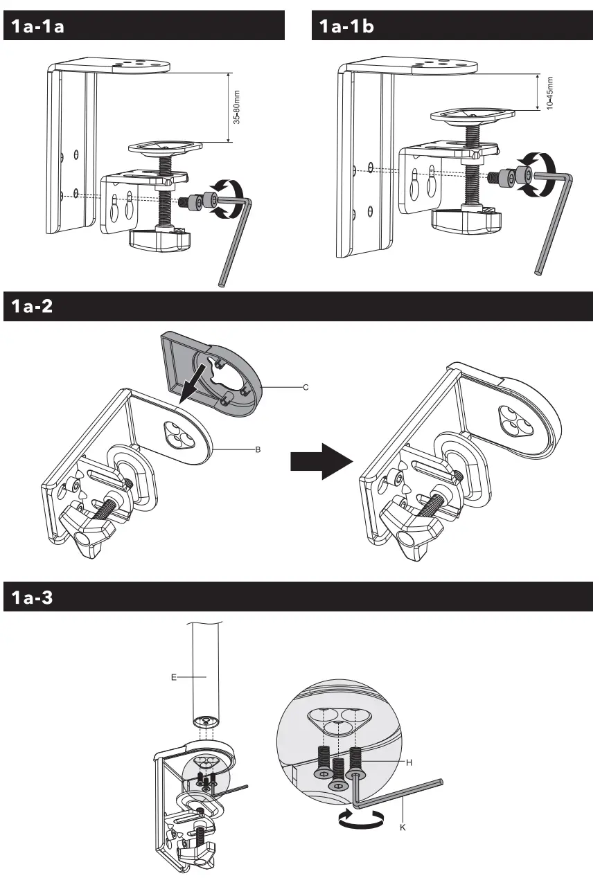 AlzaErgo APW EGARD10B ErgoArm D10B Tube Monitor Arm for Tables - fig1