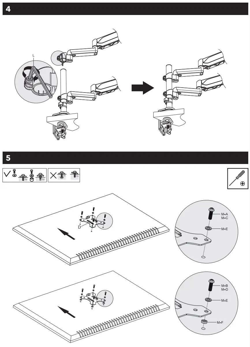 AlzaErgo APW EGARD10B ErgoArm D10B Tube Monitor Arm for Tables - fig3