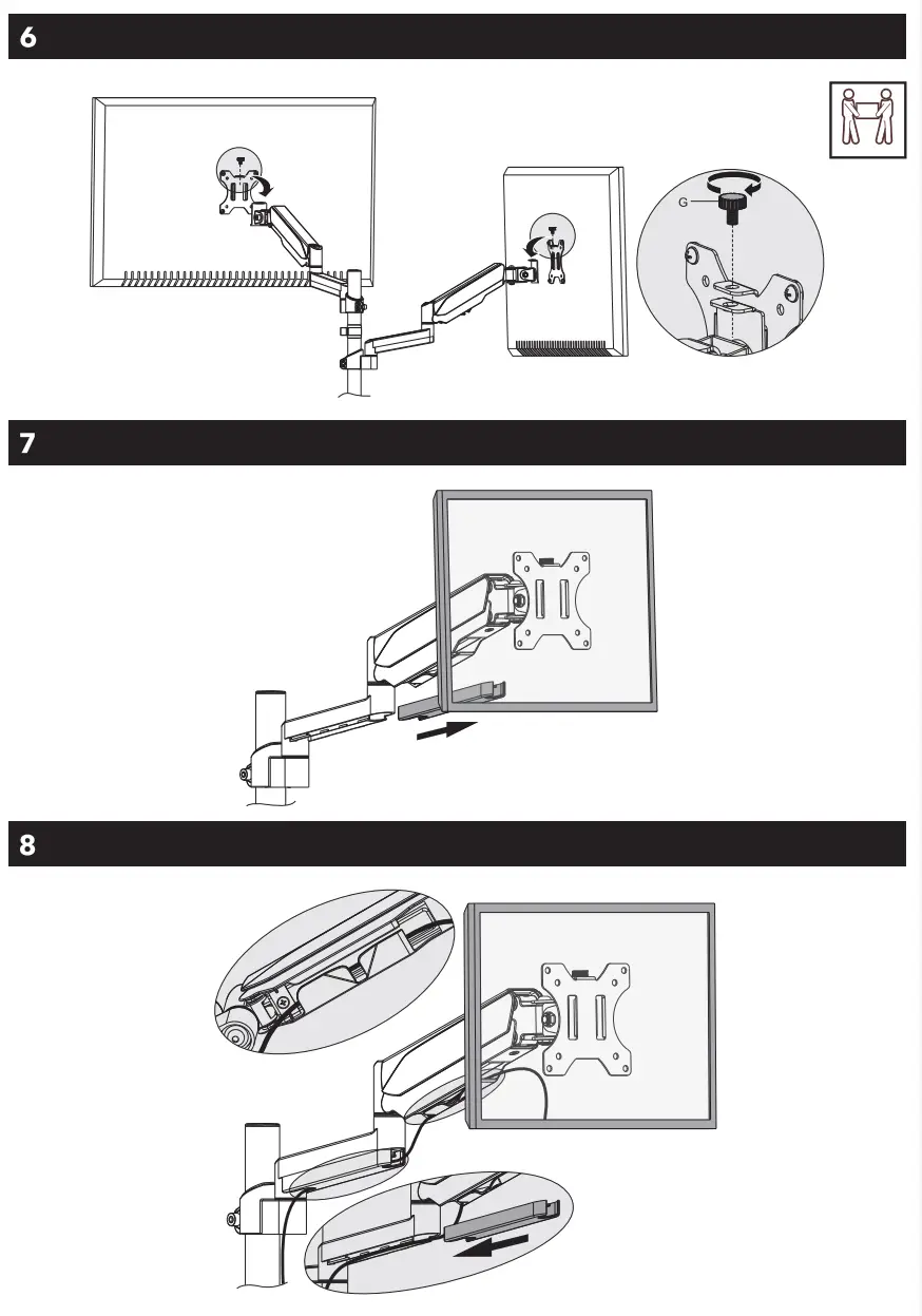 AlzaErgo APW EGARD10B ErgoArm D10B Tube Monitor Arm for Tables - fig4