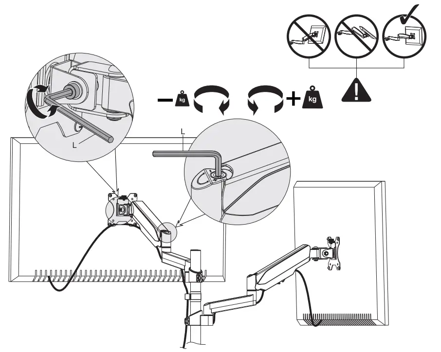AlzaErgo APW EGARD10B ErgoArm D10B Tube Monitor Arm for Tables - fig5