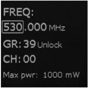 Freq. menu