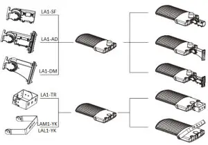 HOWARD LA1 Series LED Area Light Instruction-Options