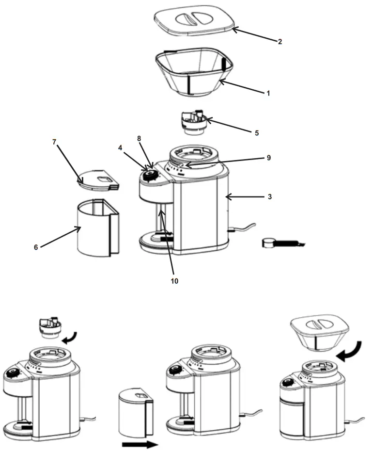 camry CR 4443 Coffee Grinder-fig1