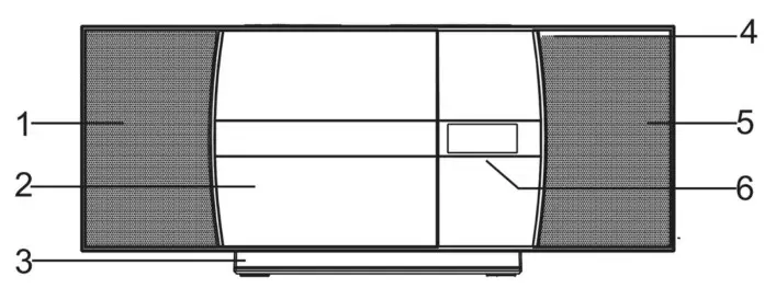 ONE CONCEPT V355 Flat Micro System with CD Player- CONTROLS