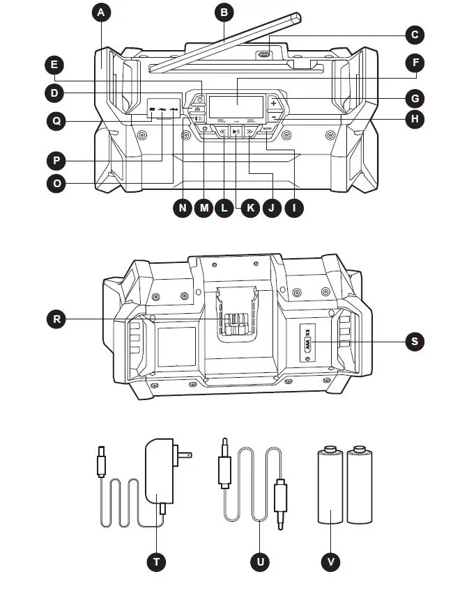 KOBALT KJR 124B-03 24V Jobsite Radio fig1
