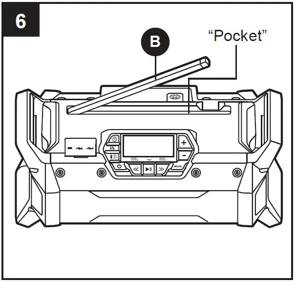 KOBALT KJR 124B-03 24V Jobsite Radio fig14