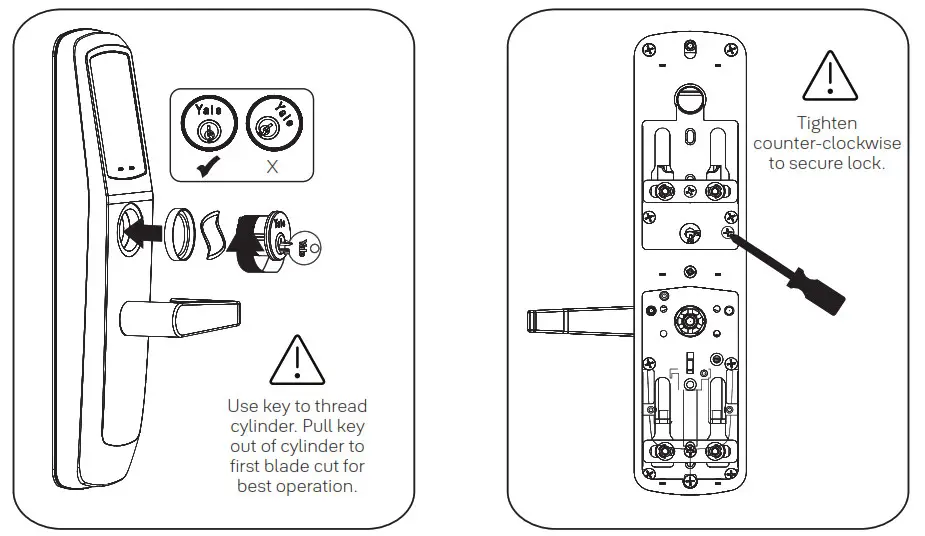 Yale AU-NTT620-ACC nexTouch Keypad Access Exit Trim- Install Cylinder