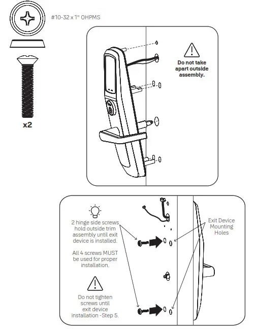 Yale AU-NTT620-ACC nexTouch Keypad Access Exit Trim- Install Outside