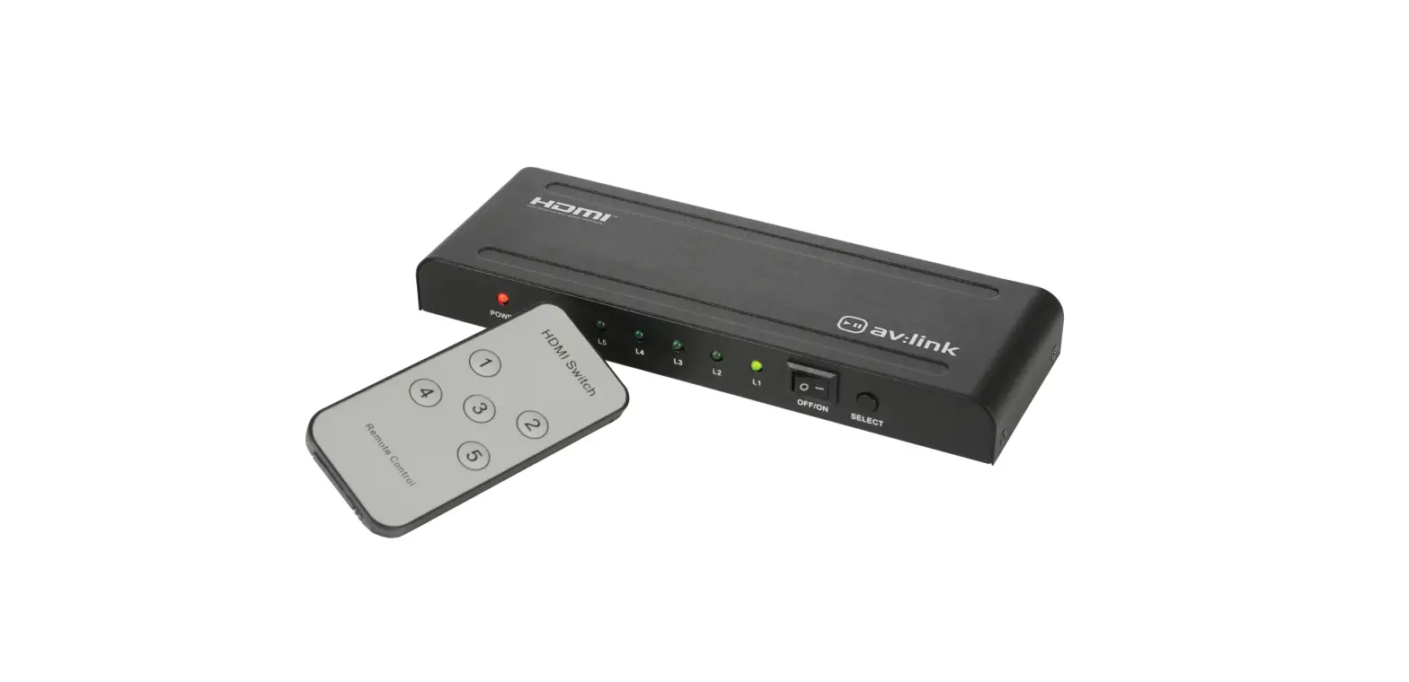 Avlink 128.824uk Hdmi Switch 5x1 With Remote Control User Manual