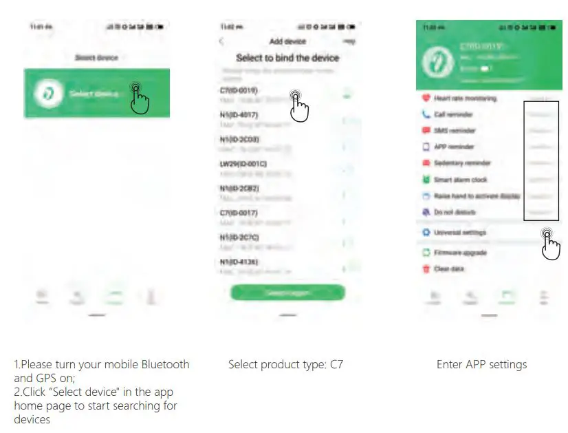 CUBOT C7 Android Smart Watches for Men User Manual - APP Binding