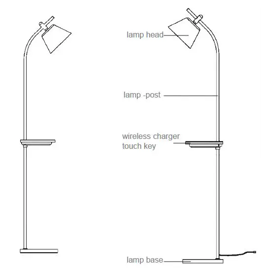 Shenzhen Feihe Electronics MK1 Floor Lamp with Wireless Charger FIG-2