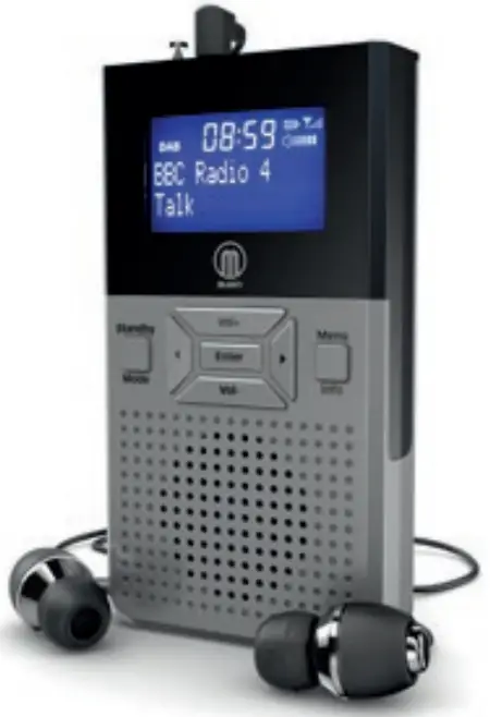 MAJORITY CB1B DAB BLK Romsey Pocket DAB and DAB with Speaker-