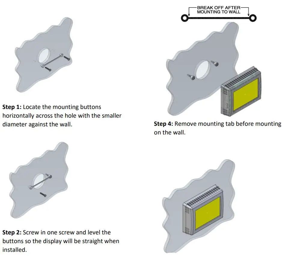 micro-Air ASY-354-X02 EasyTouch RV 354 Touchscreen Thermostat User Manual - Mounting the thermostat