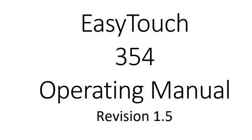 micro-Air ASY-354-X02 EasyTouch RV 354 Touchscreen Thermostat User Manual