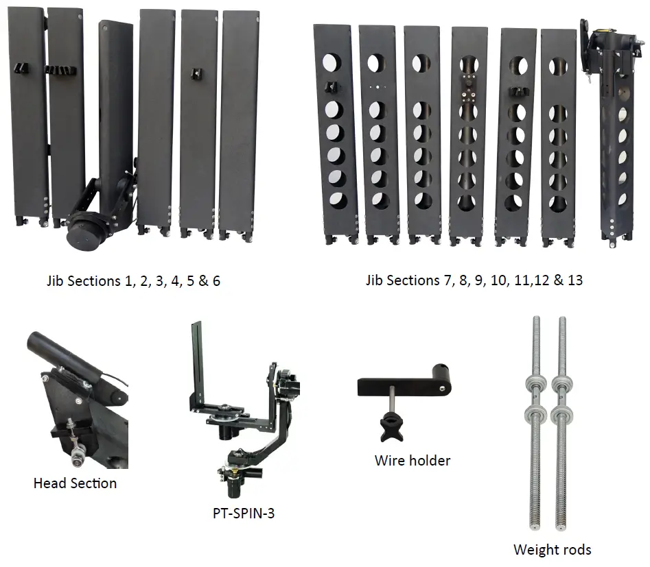 PROAIM P-W9P40-JM 40-Inch Jumbo Cinema Jib-Crane Kit fig 1