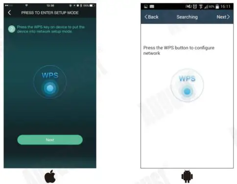August Bluetooth Multi-Room WiFi Audio Speaker - Press WPS on the WS150 or WS300, then press 'Next'
