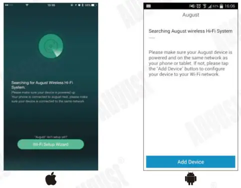 August Bluetooth Multi-Room WiFi Audio Speaker - Run the application and press Wi-Fi Setup Wizard or Add Device