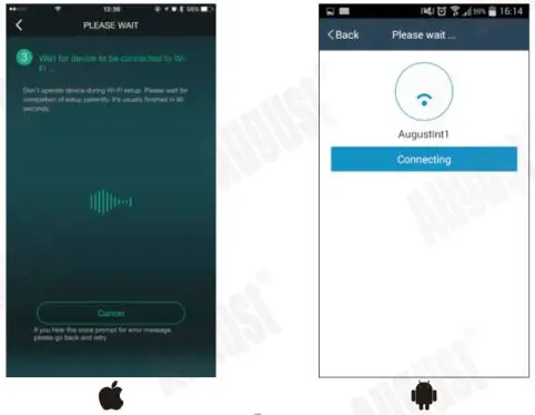 August Bluetooth Multi-Room WiFi Audio Speaker - The application will find the device and setup the Wi-Fi connection