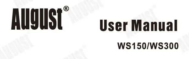 August Bluetooth Multi-Room WiFi Audio Speaker User Manual