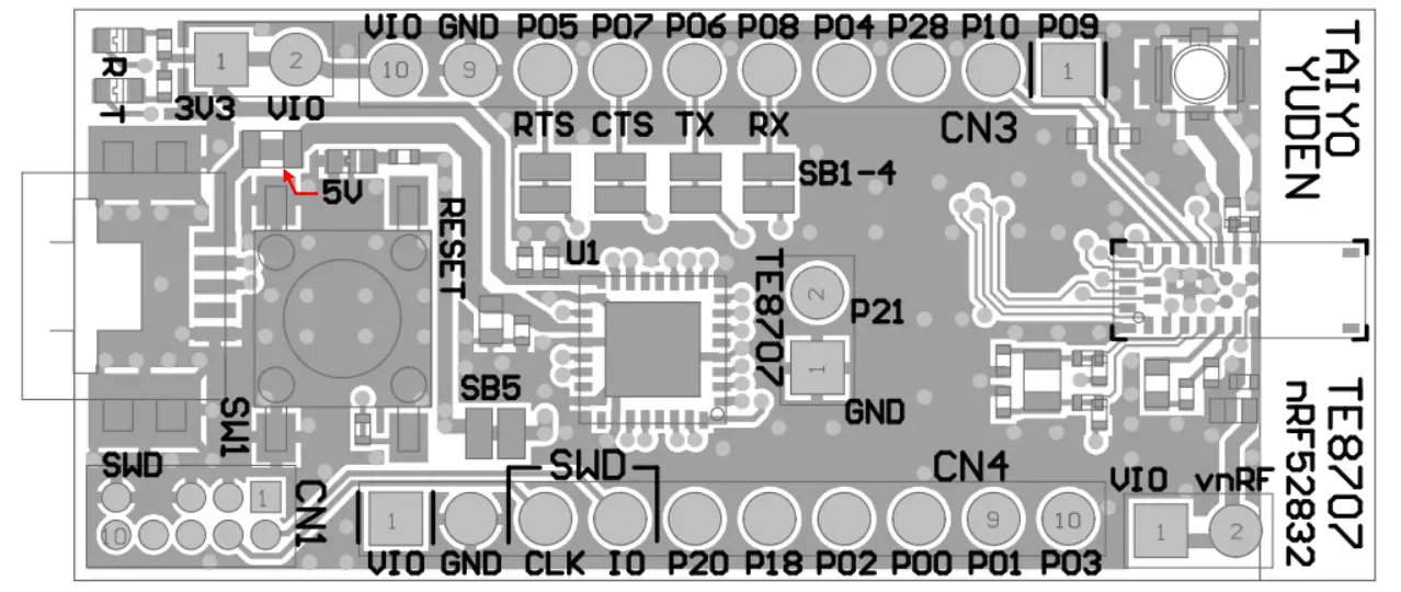 TAIYO YUDEN EYSHSN Series Bluetooth Low Energy Module - Silkscreen Printing