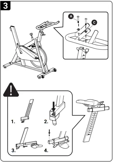 DOMYOS Biking100 Exercise Bike Gym Machine - 3