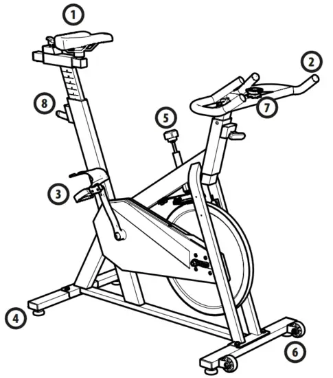 DOMYOS Biking100 Exercise Bike Gym Machine - seat