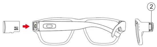 LawMate PV-EG10CL 720p Eye Glasses DVR - Insert Memory Card