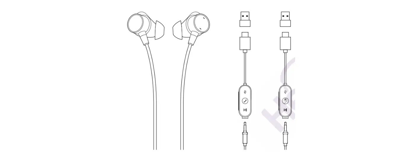 Logitech 1637175621 Zone Wired Earbuds User Guide