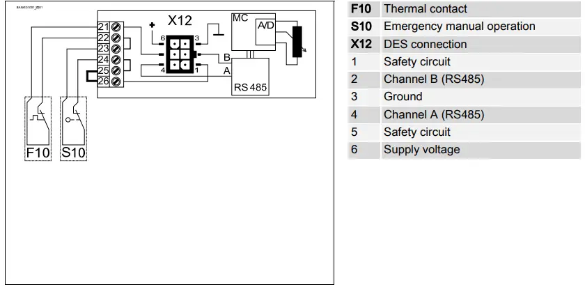Limit switch connection