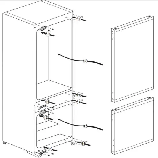 beko BCND4VE73 Frost Free Combi Built-In Fridge Freezer - fig8