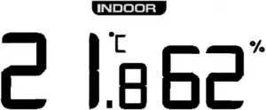 Indoor temperature display and humidity