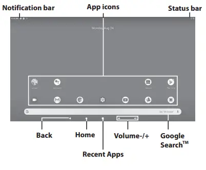 VENTURER VCT9T48 Luna Max 14-Inch Android Tablet with Detachable SpaceMaker Fold-Up Keyboard 8